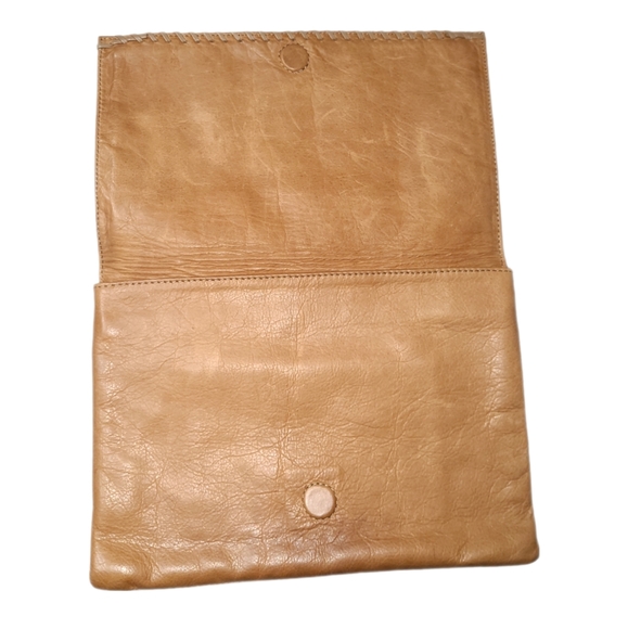 LIZZIE FORTUNATO | Port of Call Embroidered Leather Fold Over Clutch - Picture 2 of 5